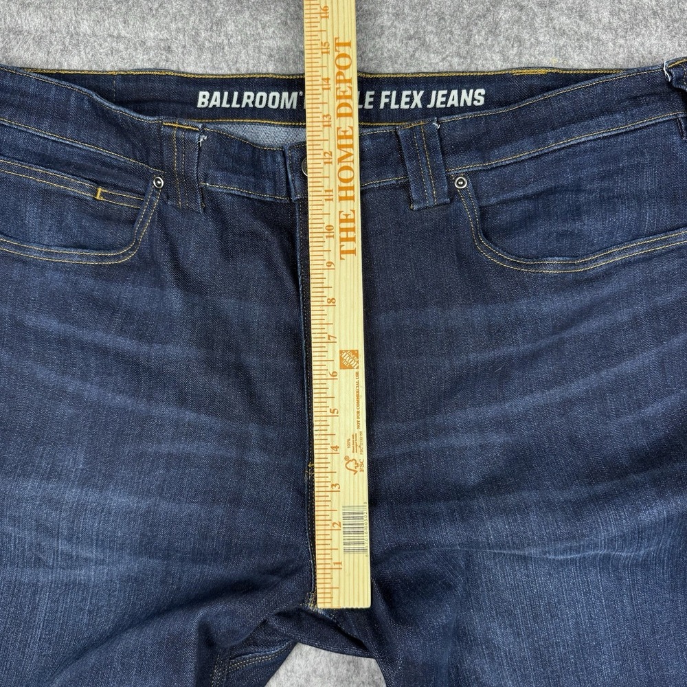 Duluth Trading Co Ballroom Double Flex Jeans Men 42x34 Relaxed Fit Dark Wash EUC - Picture 6 of 14